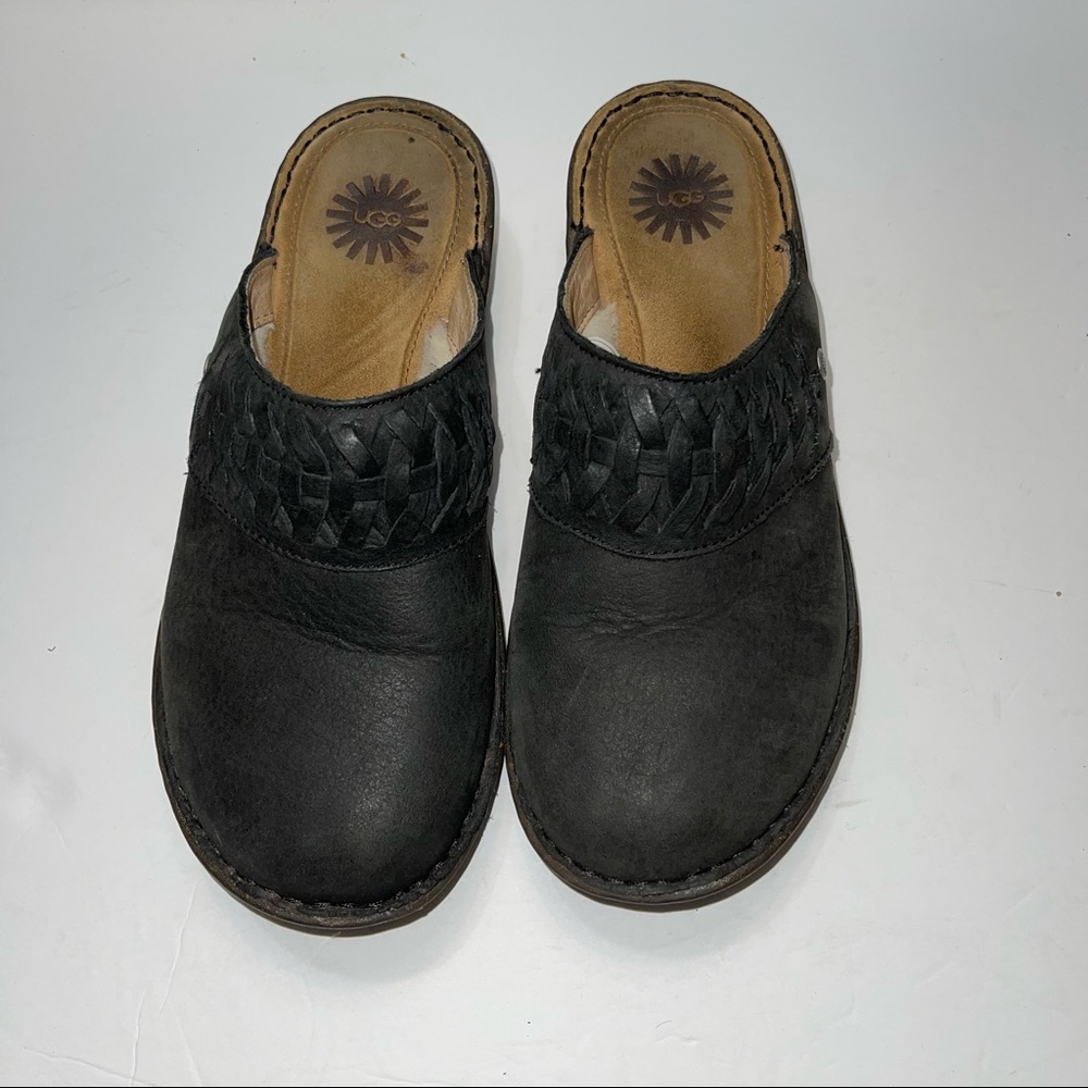 UGG Theresa Mule Slides Leather black size 9